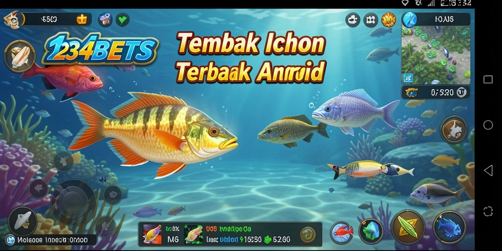 Screenshot gameplay Tembak Ikan 1234BETS dengan aksi menembak ikan.
