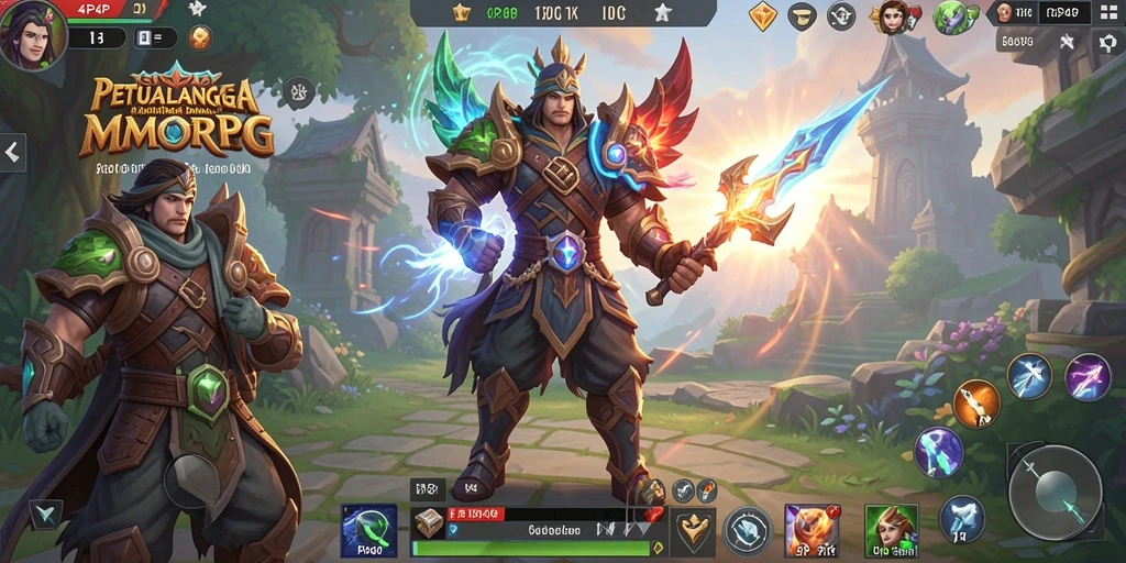 Screenshot dari gameplay menarik dalam 4P4P dengan aksi pertempuran epik.