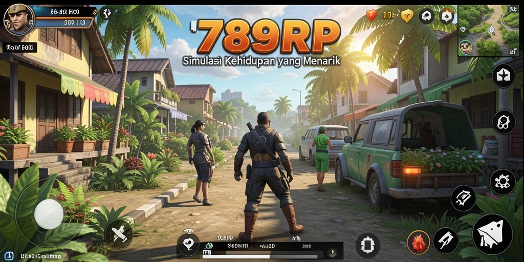 Screenshot gameplay 789RP yang menunjukkan interaksi karakter.