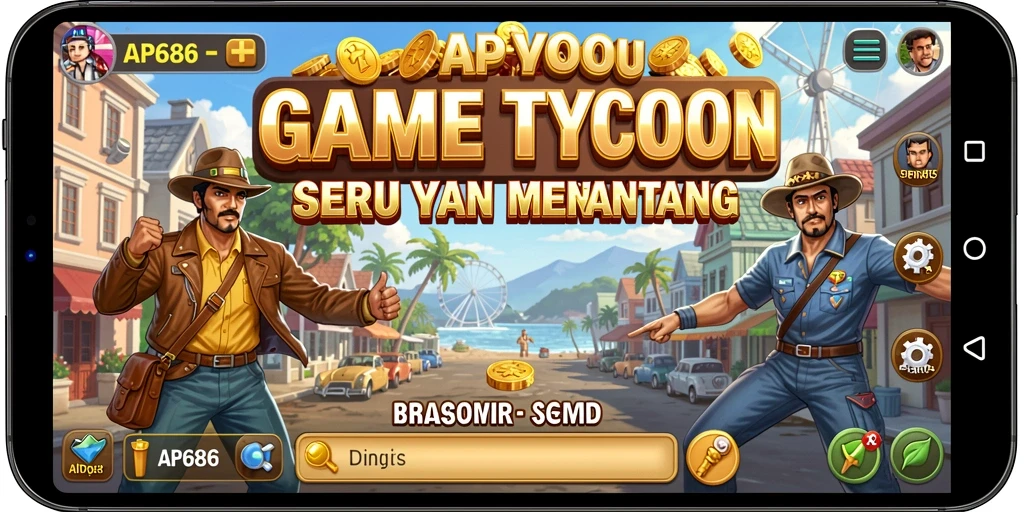 Tampilan gameplay Tycoon yang seru dan menantang di AP686.