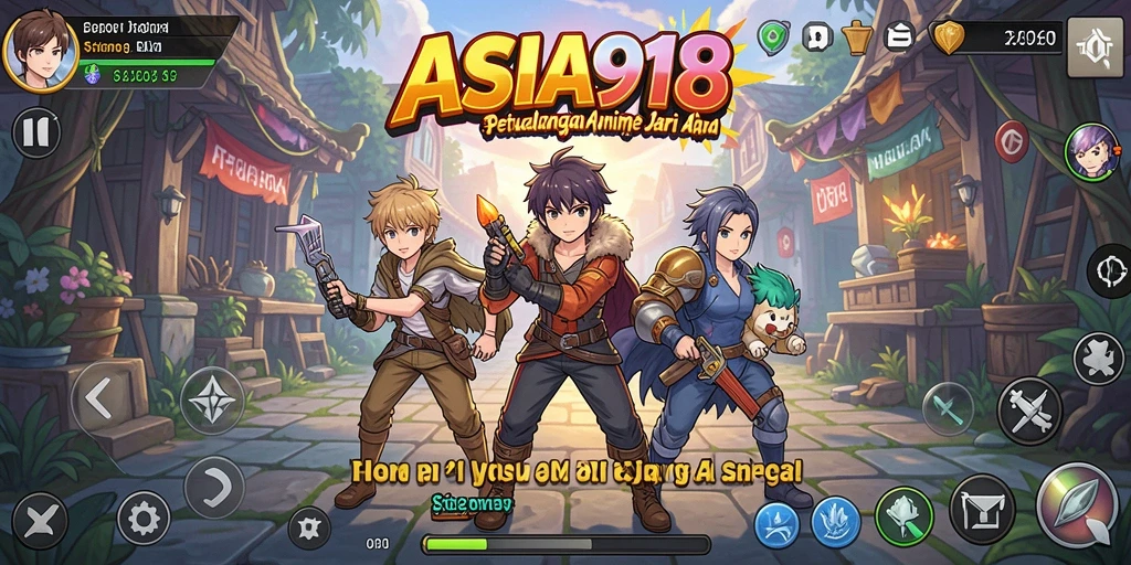 Tampilan menarik dari gameplay ASIA918 dengan karakter anime penuh warna.