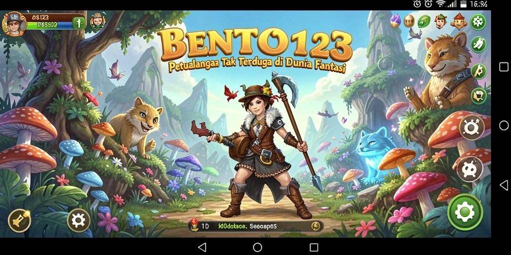 Tangkapan layar BENTO123 menampilkan aksi seru dalam mode petualangan.