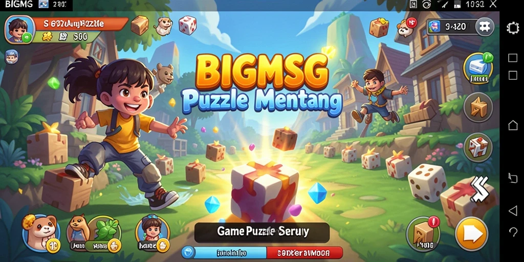 Tampilan gameplay seru dari BIGMSG menunjukkan berbagai teka-teki menantang.