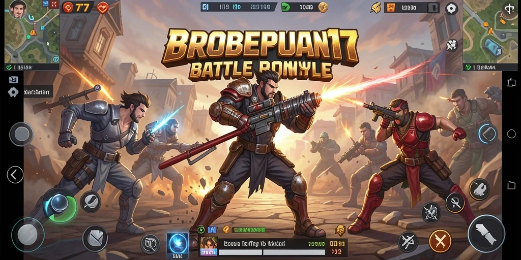 Tampilan gameplay seru dalam BROBET77 bertema Battle Royale.