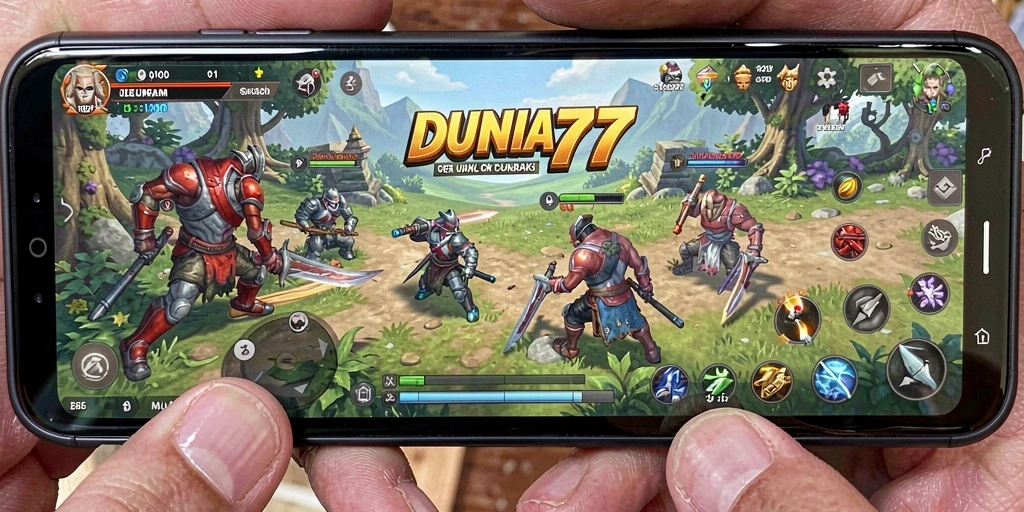 Tampilan antarmuka DUNIA77 yang bersih dan mudah digunakan.
