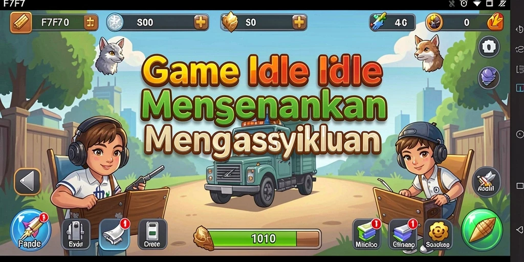 Screenshot gameplay F7F7 menampilkan aksi seru dalam permainan Idle.