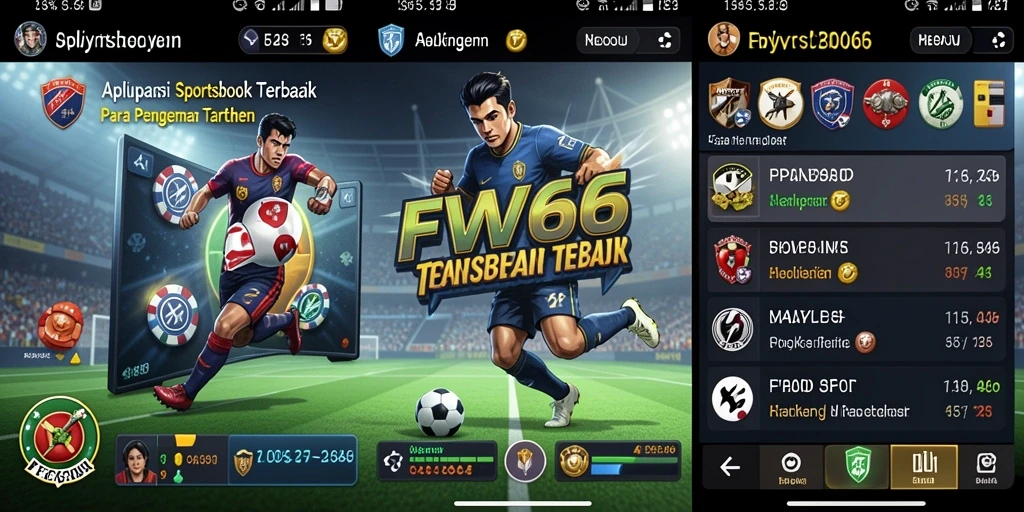 Tampilan gameplay Sportsbook di aplikasi FW66 yang menarik.