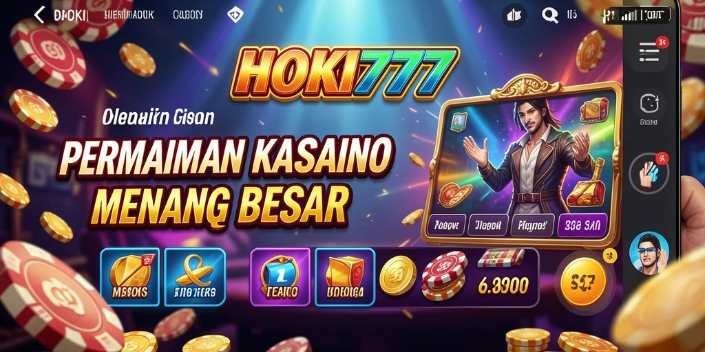 Screenshot gameplay HOKI777 yang menampilkan pengalaman Kasino yang mendebarkan.
