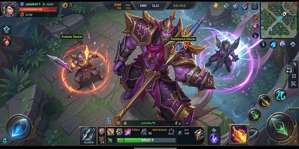 Tangkapan layar utama gameplay JAWARA79 menunjukkan aksi seru dalam pertempuran MMORPG.