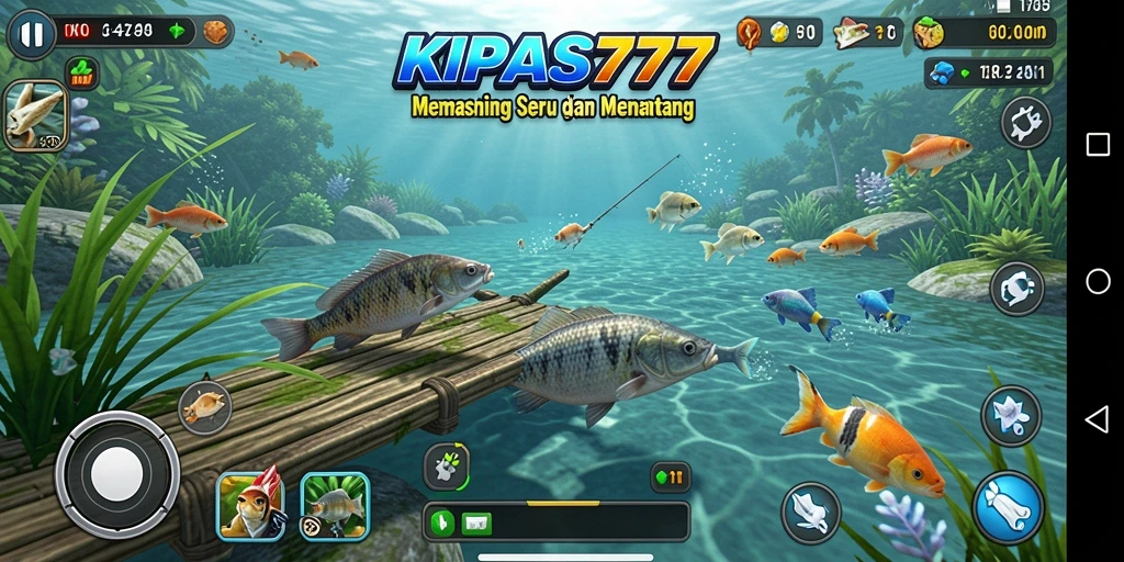Tampilan gameplay KIPAS777 yang menarik dan penuh aksi memancing.