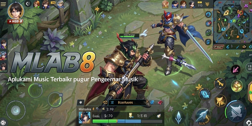 Tampilan gameplay interaktif dengan berbagai pilihan musik.