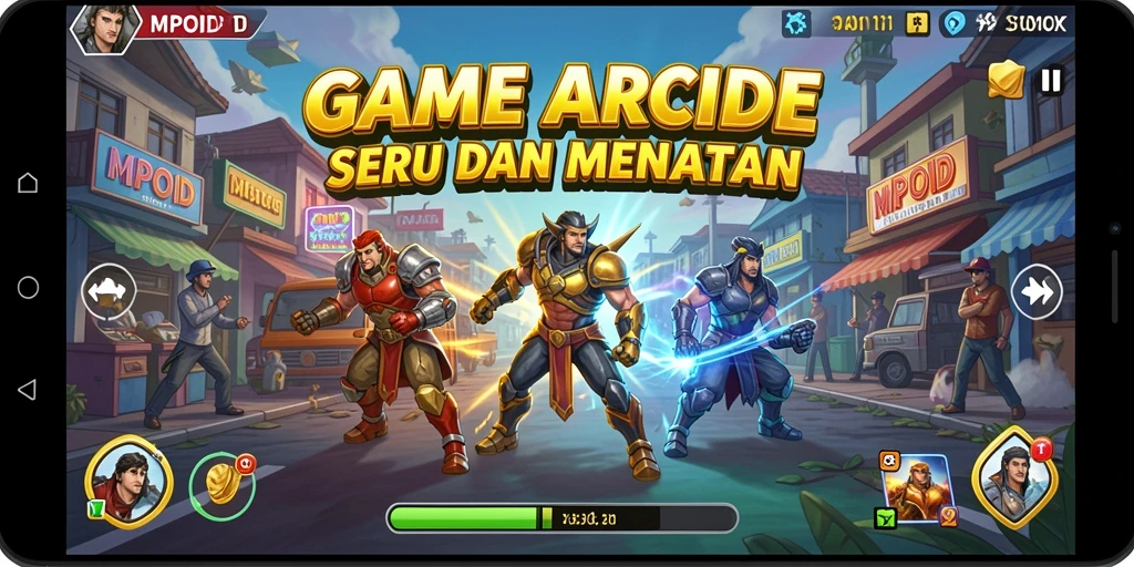 Tampilan seru gameplay MPOID dalam kategori Arcade yang mendebarkan.