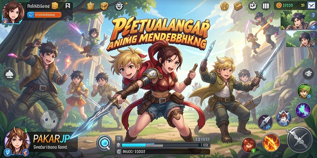 Tampilan gameplay PAKARJP dengan karakter Anime yang menawan.